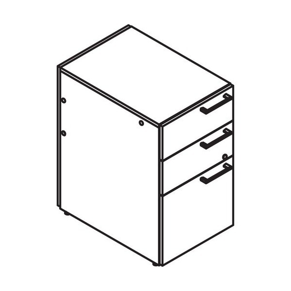 Groupe Lacasse Pedestal, Modular, B/B/F, 16inWx23inDx28inH, Snow LASCAESP1623UFO - main